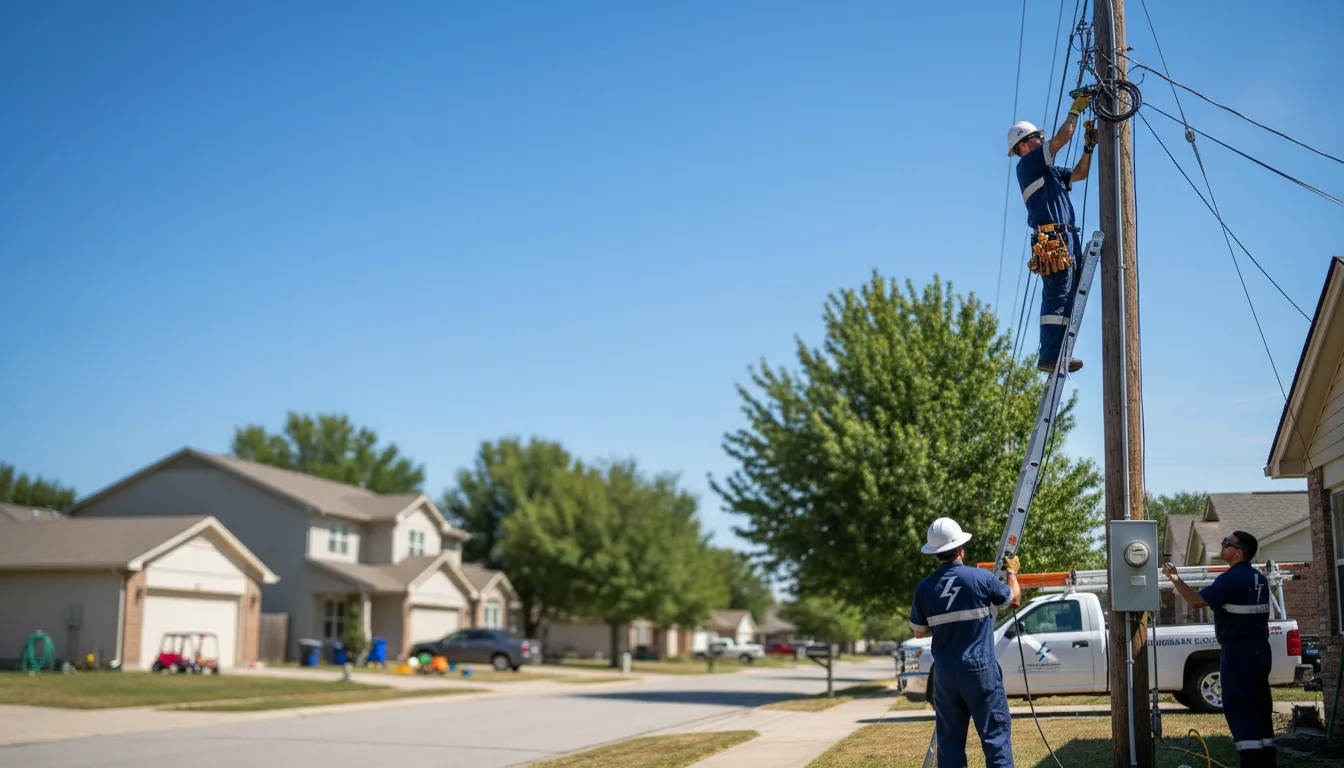 Residential electrician providing installation services in Sherrill, AR
